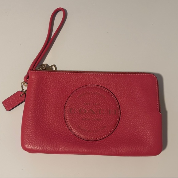 Coach Handbags - COACH Authentic- Vibrant Fushia Wristlet Clutch/Wallet